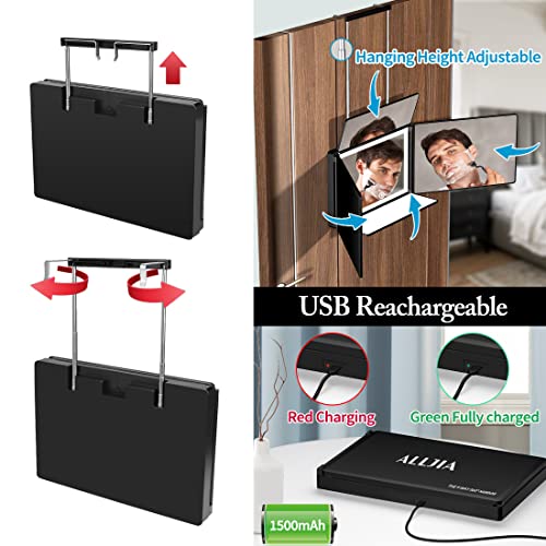 Alljia 5 Way Self Hair Cutting for Man, Adjustable Telescoping Hooks - Image 3