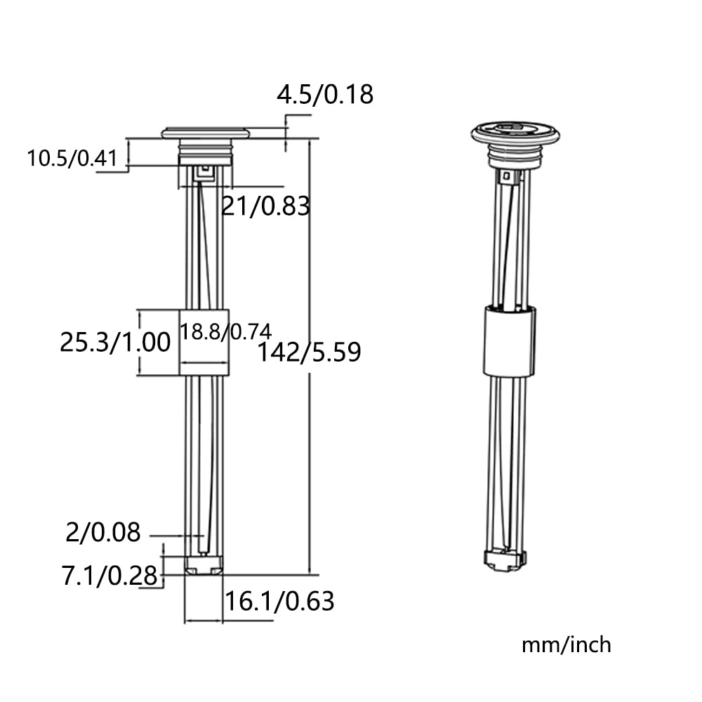 Riloer Jauge de bouchon de carburant 142 mm pour Kawasaki Bayou 220 KLF220 250 KLF250 300 KLF300 400 KLF400 Prairie 300 KVF300 Pra-irie 400 KVF400, remplacement/OEM 52005-0735 52005-1086