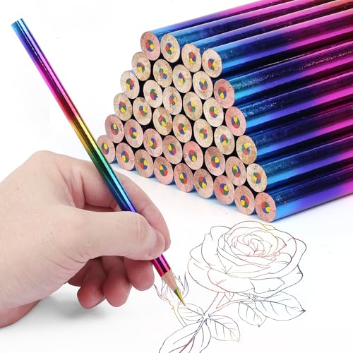 Eymobad Regenbogen Stifte Set 36-teilig - Mit Radiergummis Und Geschenktüten