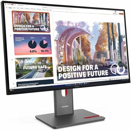 Image of Lenovo ThinkVision P27QD-40 27 inch WQHD LED Monitor - 16:9 - Raven Black - in-Plane Switching (IPS) Technology - WLED Backlight - 2560 x 1440-1.07 Billion Colors - 350 Nit - 4 ms
