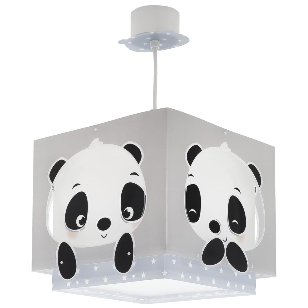 Dalber Lampada da soffitto a sospensione per bambini Panda blu orso
