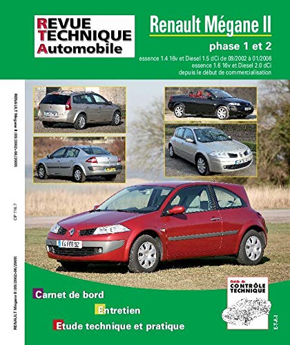 E.T.A.I - Revue Technique Automobile B716.5 - RENAULT MEGANE II PHASE 1 et 2 - 2006 à 2009 Livre eBook France