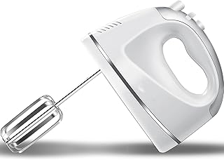 N / B 5 Vitesses mélangeur électrique, Paire torsadée, Dissipation de Chaleur Avant et arrière, avec 2 Crochets de pâte et 1 Fouet, Cuisson à la Maison, Biscuits mélangés, gâteaux, meringues