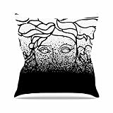 Kess internes lt1007aop03 18 x 46 cm Just L Versus Vaporisateur Noir Extérieur Urban Abstrait Couvre-lit Coussin – Multicolore