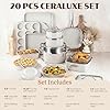 Granitestone Ceraluxe 20 Pc Ceramic Cookware Set Nonstick, Complete Pots and Pans Set Non Stick with 5 Pc Bakeware Set, Deep Frying Pan Set, & Steamer, Non Toxic PFOA Free, Oven & Dishwasher Safe #1