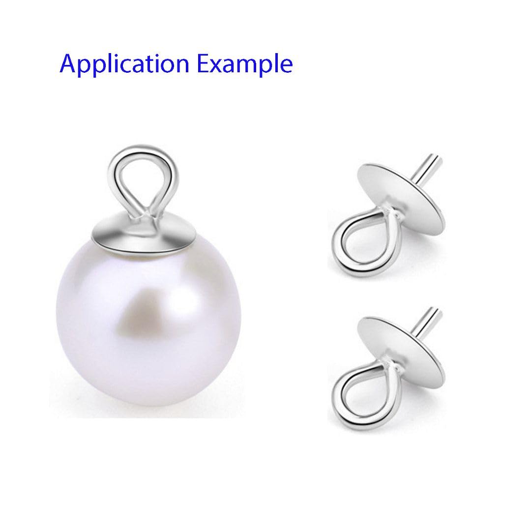 Vintage Style Sterling Silver Eye Cup Charm Connector - Perfect For Pearl Pendants Or DIY Jewelry Making