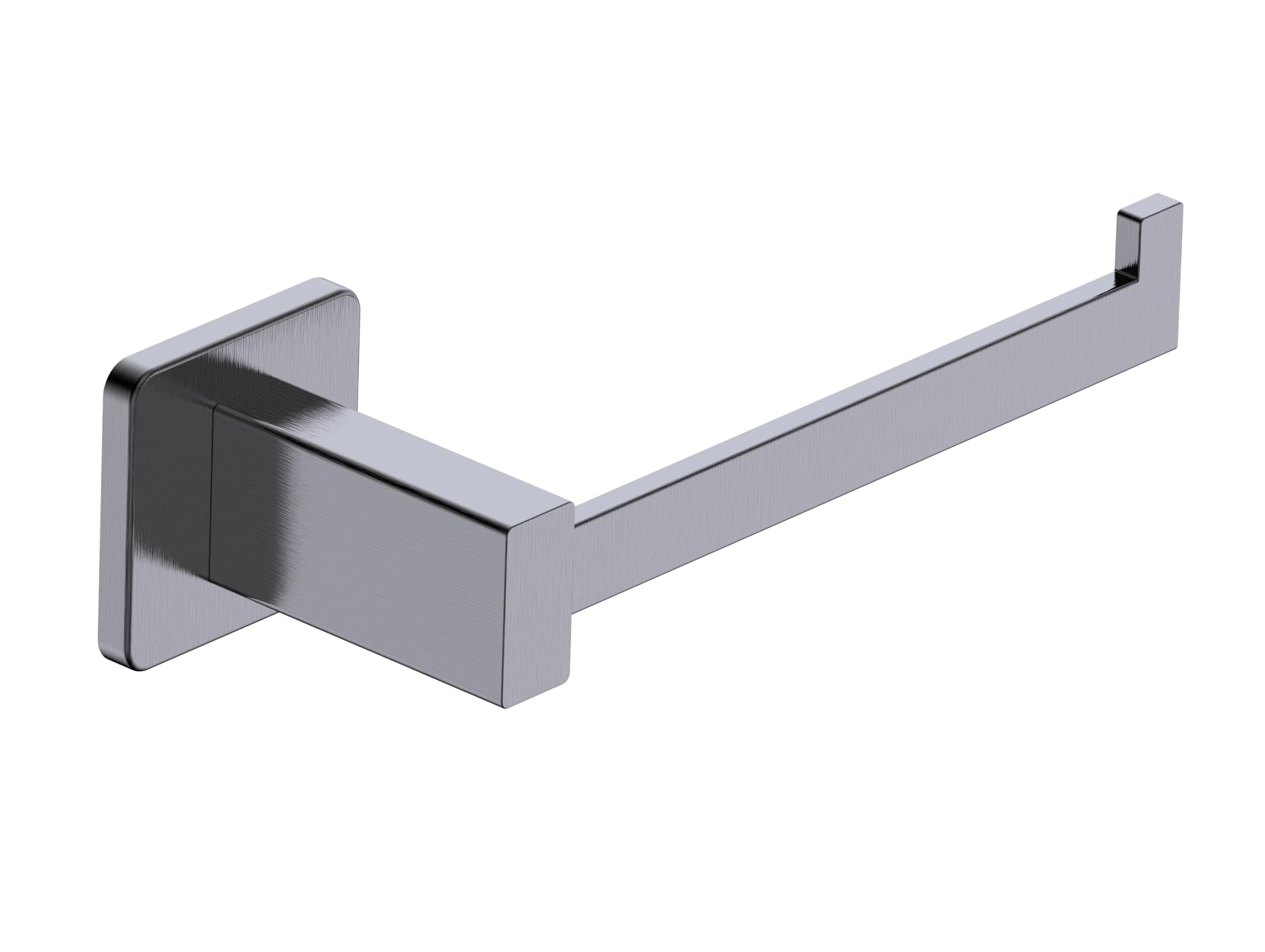 IMEX - Portarotolo Adesivo Carta Igienica Nero | Portarotolo Bagno Senza Forare in Acciaio Inox S.304 | Resistente a Umidità e Corrosione | Doppio Sistema di Fissaggio (Avvitato o Incollato)