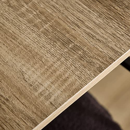 HOMCOM Perchero de Ropa Perchero de Madera con 4 Estantes de Almacenaje y Barra para Colgar Carga 30 kg para Dormitorio Salón Entrada 100x46x170,5 cm Natural