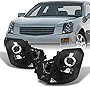 AKKON - For Cadillac CTS Halogen Type Dark Gray OE Replacement Headlights Driver/Passenger Head Lamps Pair New