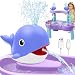 Infowush Water Table Pump, Whale Rechargeable Water Pump for Water Table with Sprinkler, 3.5 Hours Non-Stop Fun Summer Outdoor Water Toys Outside Water Play Table Accessories for Kids Toddlers, Purple