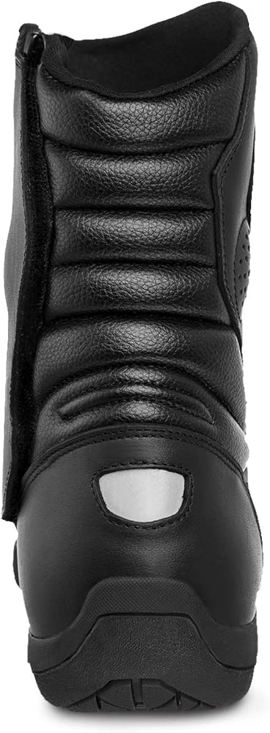 Miniatura 8 de WORKLAND 80006 Botas de motocicleta para hombre, botas de cuero con protecciones, botas de trabajo para hombre, suela de goma, botas de equitación