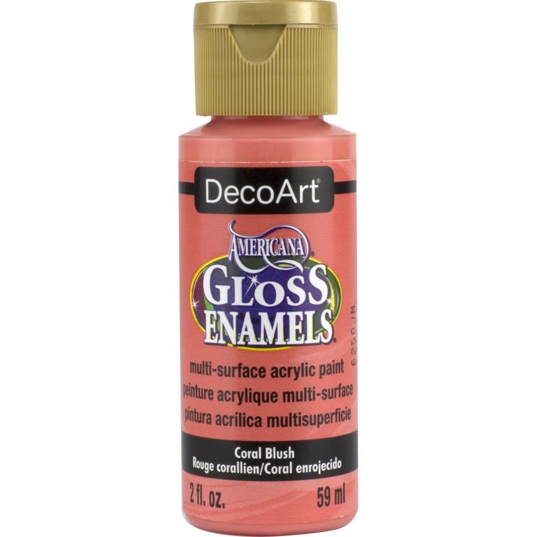 Americana Gloss Enamels Acrylic Paint, 2 oz., Coral Blush
