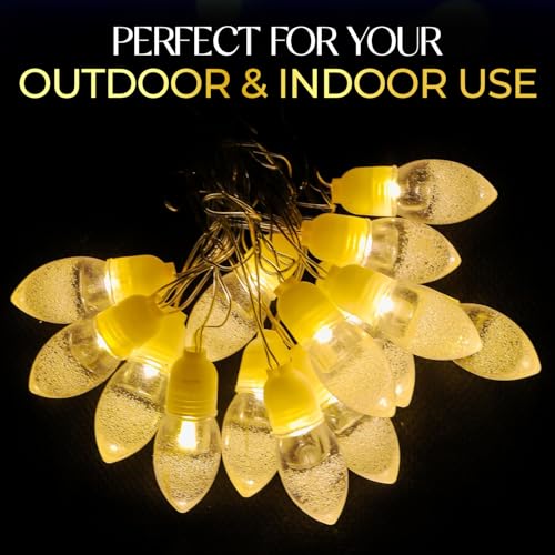 Image of Lexton Fairy 14 Vintage Bulb Shape LED String Light | 14 LED, Plug Sourced, 4 Meter Long | Suitable for Diwali, Birthday, Festival, Wedding, Party, Patio, Lawn, Restaurants (Pack of 1, Warm White)