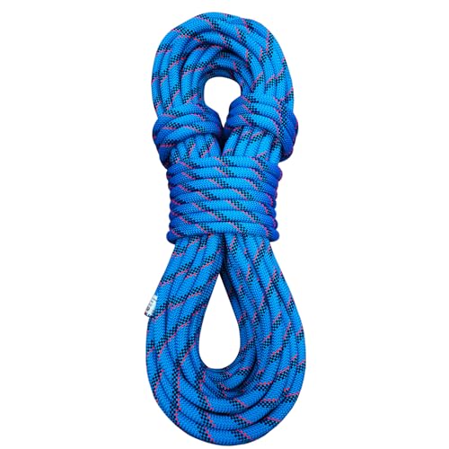 BlazeBeam Static Climbing Rope 10.5mm UIAA Static Line Rappelling Rope 45M (150ft) Nylon Kern Mantle Rope for Escape Rope Rock Climbing, Mountain Tree Climbing, Hauling, Rescue