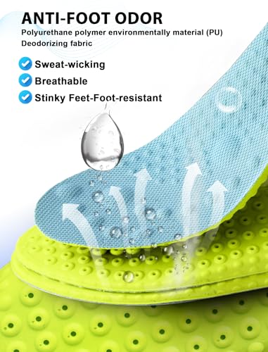 Image of 4D Cloud Soles Insoles for Men and Women,Soft Shock Absorption Massage Insoles -Comfort Sports Shoe Inserts Arch Support Insoles, Work Boot Shoe Insole (Blue, X Men 10~11 /Women 11.5)