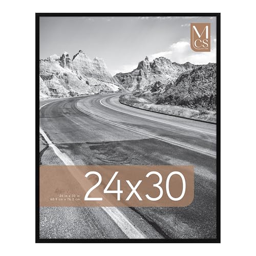 Image of MCS Everline Poster Frame, 24x30, Black | Everline Collection Poster Frame For Photos & Art Prints, Hangs Vertical Or Horizontal, 24x30 Inch, Black Finish, 1-Pack