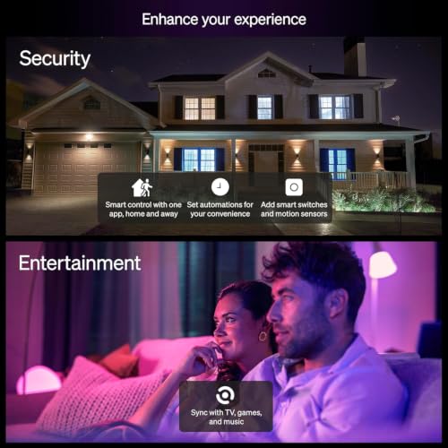 Philips Hue Essential Smart LED A19 Bulb, White and Color Ambiance, E26 Base, 8.8W, 2200K-6500K, 800 Lumens, Dimmable, Works with Alexa, Google, and Apple Home, 2-Pack - image 7