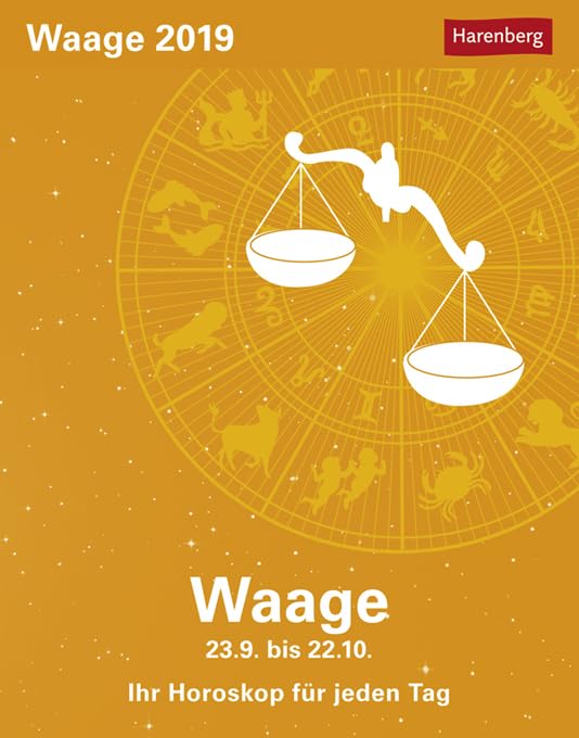 Waage Sternzeichenkalender 2024: Tagesabreißkalender. Tischkalender 2024 mit täglichem Horoskop. Kleiner Kalender mit täglichem Blick in die Sterne: Tagesabreißkalender