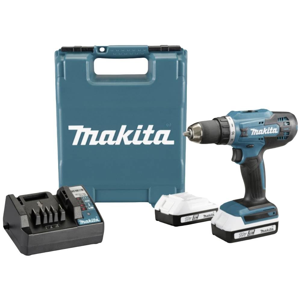 Makita DF488D002 Akku-Bohrschrauber 18V 1.5Ah Li-Ion inkl. 2. Akku, inkl. Ladegerät, inkl. Koffer Batteriebetrieben