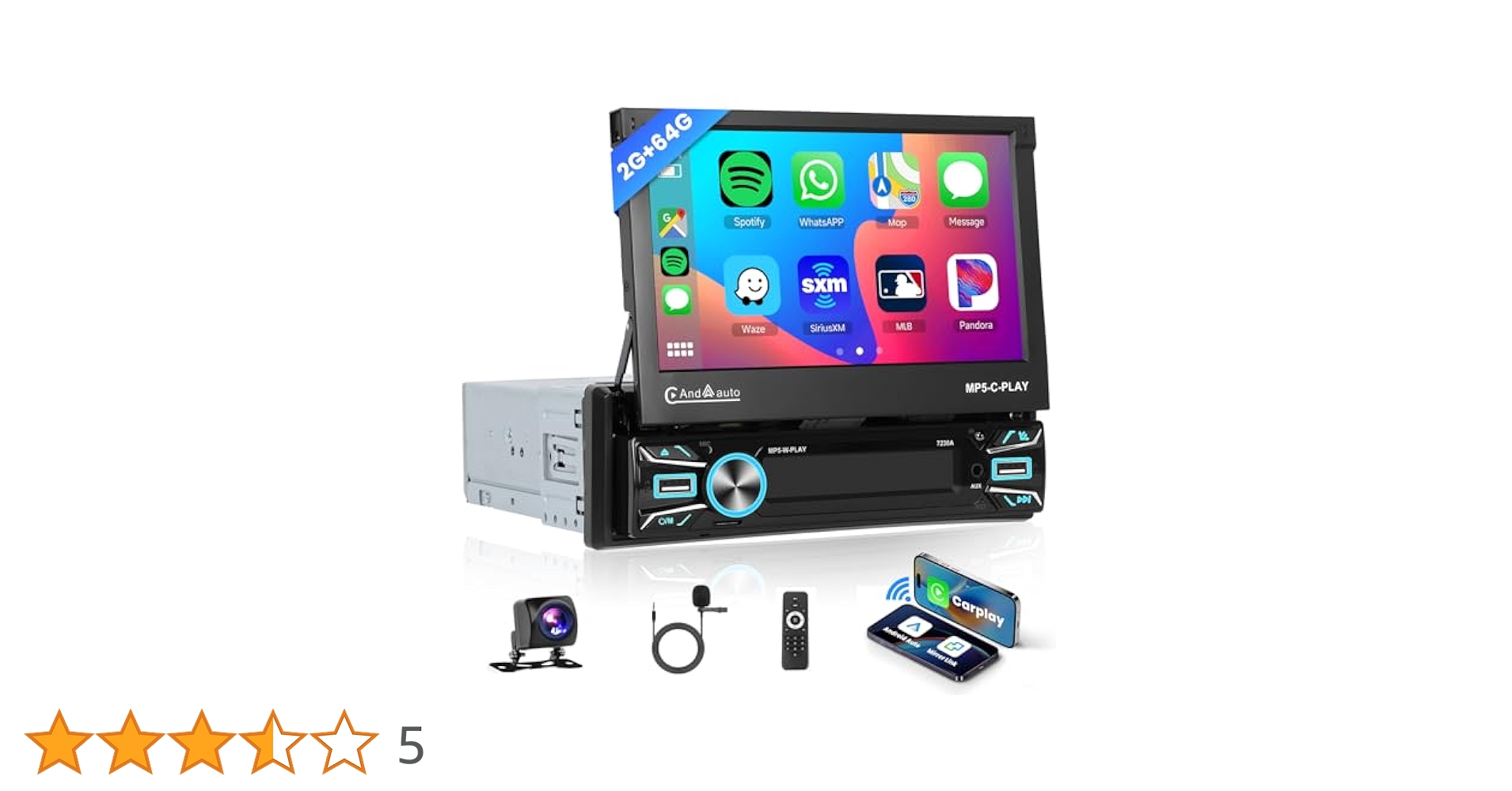 ANDROID - rin Amazon.com: Pyniro 6.36 Inch Single Din Car Stereo, CarPlay