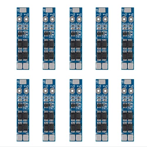 DIANN 10pcs 2S BMS 7.4V 8.4V 8A Lithium Battery Protection Board 18650 Charger PCB Protection Board...