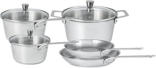 Cristel 8-Piece Stainless Steel Cookware Set