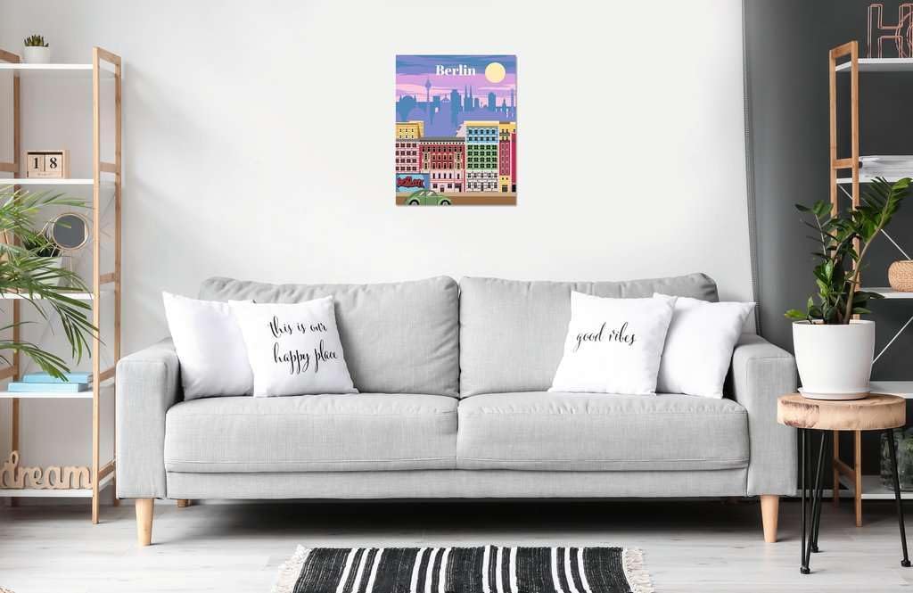 Ravensburger CreArt 25521 Colourful Berlin Painting by Numbers Adults, DIY Painting Set with Brush and Acrylic Paints, Gift for Women and Men, Painting for Adults