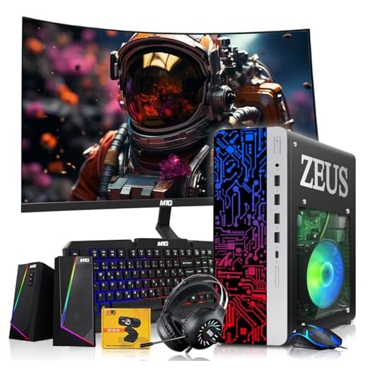 TechMagnet Gaming Desktop PC, Intel i5 4th Gen, Zeus Pro 4, GT 1030 2GB DDR5, 8GB RAM ARGB, 256GB SSD + 1TB HDD, MTG 24 Inch 144hz Curved Gaming Monitor, RGB Kit, Win 10 Pro (Renewed)