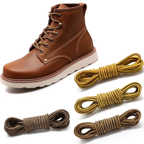 GGUFAY 4 Paia Lacci per Scarpe Rotondi, Stringhe Scarpe Robuste e Resistenti per Scarpe Sportive da Trekking, Stivali da Lavoro e Scarpe da Scarponi Montagna - Diametro 4 mm, 120cm