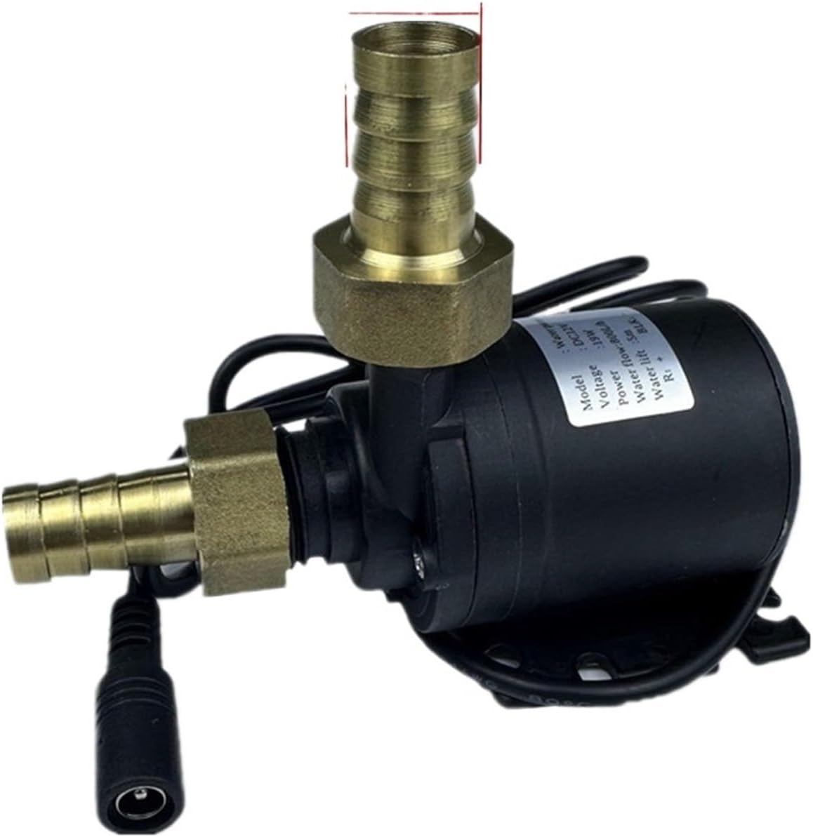 Submersible water pump 12V high voltage ultra-quiet solar DC 24V head 5M 800L/H brushless motor water pump with brass connector(12V wire 12mm)