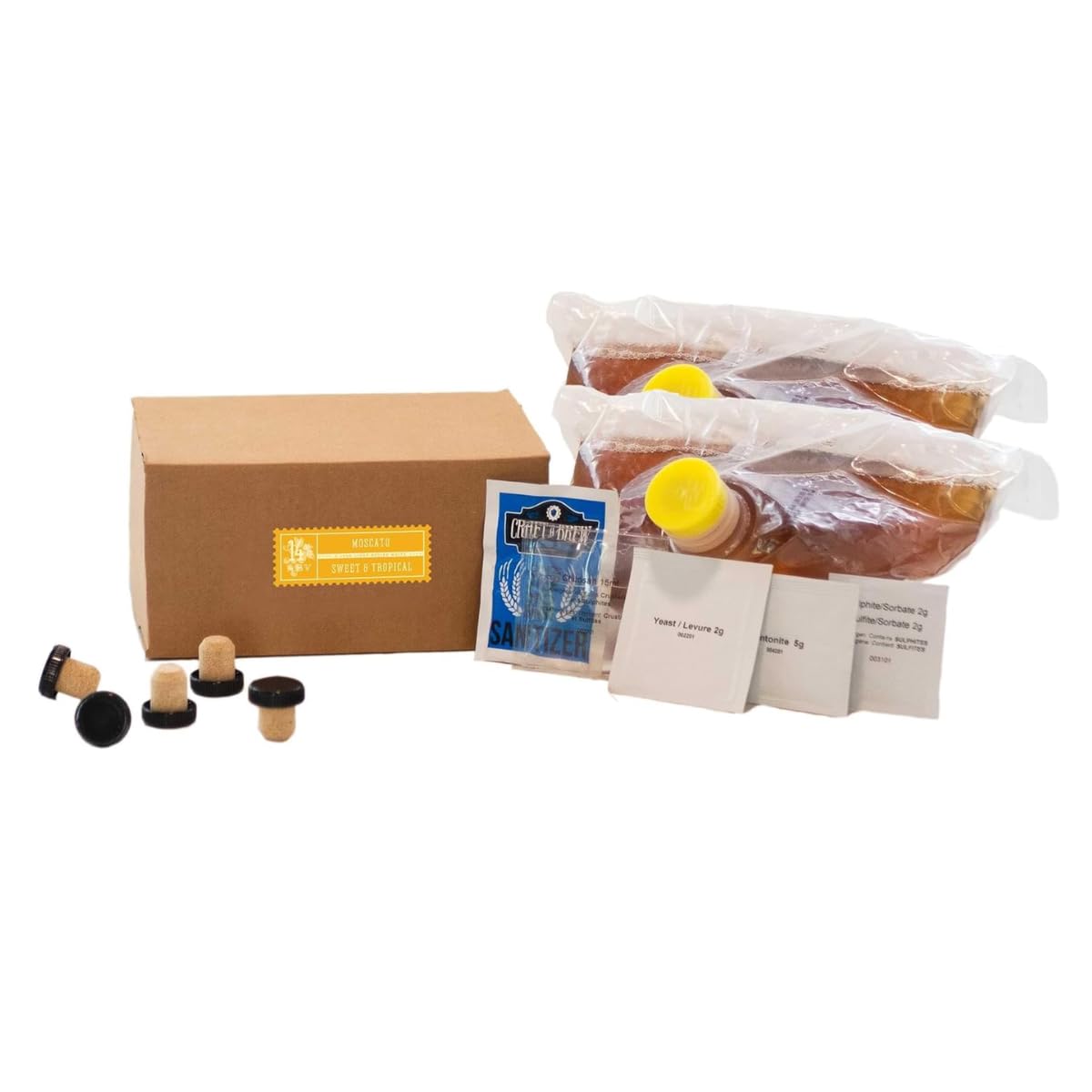 Craft A Brew - Moscato Wine Recipe Kit - 1 Gallon - Ingredients for Home Brewing Wine - Wine Making Ingredients and Supplies