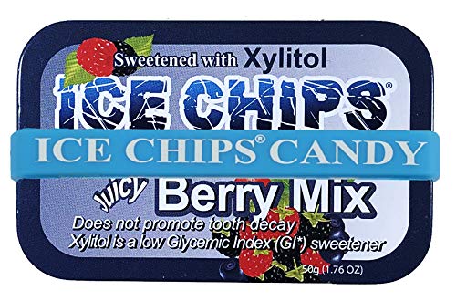 Ice Chips Xylitol Candy Tins (Berry Mix, 6 Pack) - Includes Band As Shown #TOP1