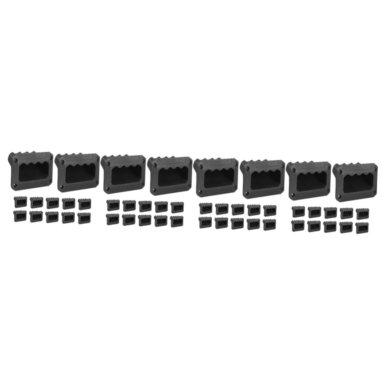 balacoo 4sets Speaker Handle Replacement Plastic Speaker Pulls for Cabinet (Black) 12pcs*4