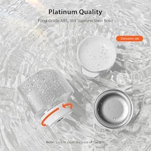 Timed automatic cat feeder with fully enclosed freshness chamber 3l cat food dispenser battery operated with 180 day battery life up to 6 meals 90 portions per day 10s voice record   cucciolini doodles