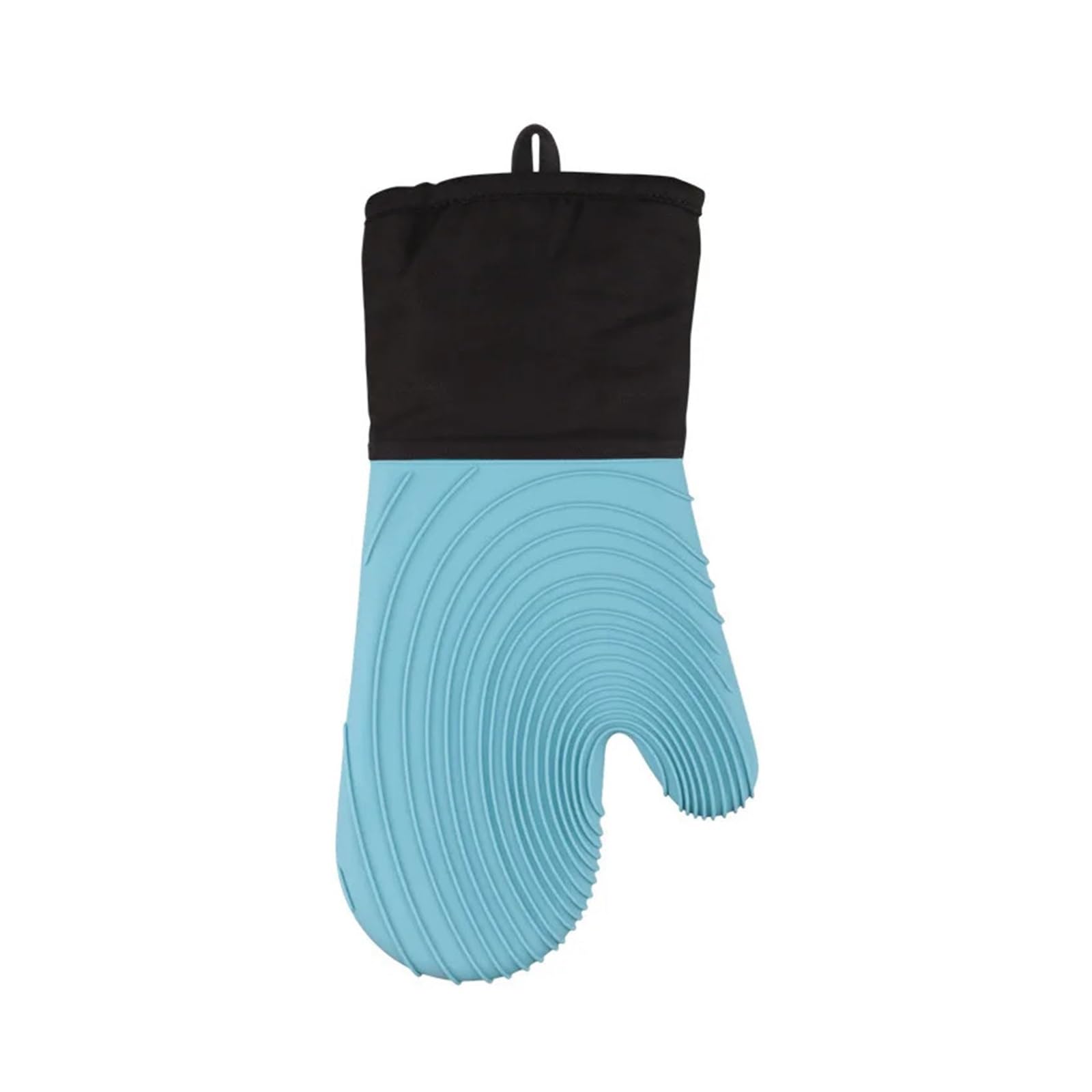 Oven Gloves Silicone Insulated Gloves Microwave Anti-scald Kitchen High Temperature Resistant Thickened Baking(Blue)