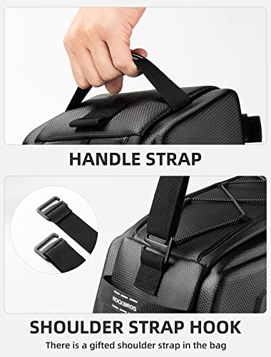 ROCKBROS Bike Rack Bags – 9LHard Shell Bicycle Rear Rack Bag