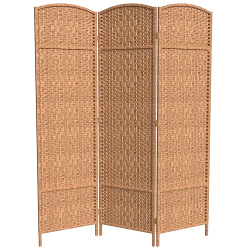 Red Lantern 6 ft. Tall Diamond Weave Fiber Room Divider