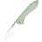 CJRB CUTLERY Folding Knife Feldspar Pocket Knife Stonewash D2 Steel Blade G10 Handle EDC Knife Green (J1912)