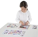 Melissa & Doug Stained Glass See-Through Window Art Kit: Rainbow Garden (80+ Stickers, Frame)