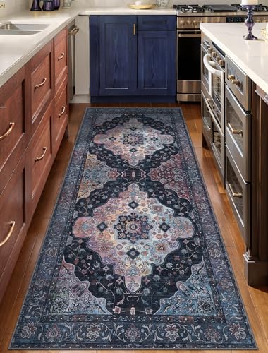 Image of Tangsoo 2x6 Washable Runner Rug for Hallways, Oriental Non Slip Rug Runners