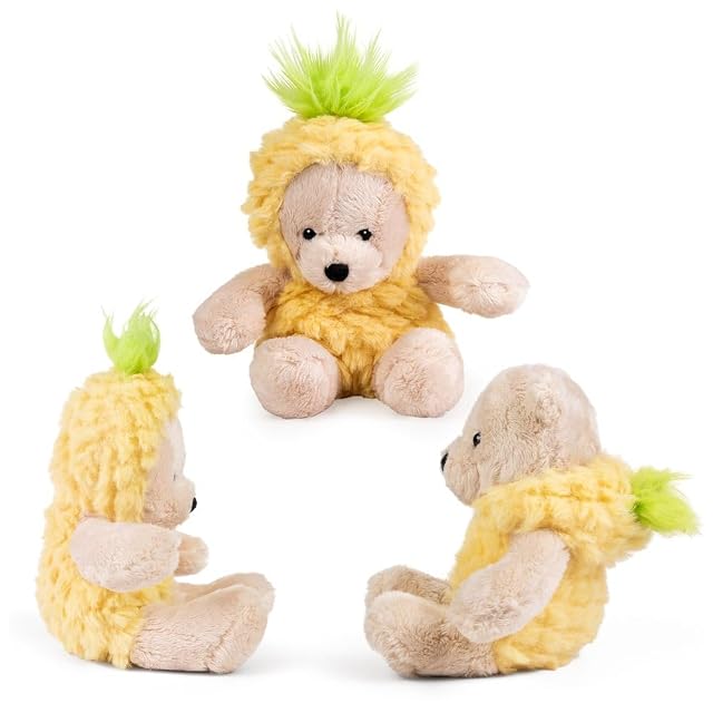 Little Living Nature Fruta de Juguete - Peluche Piña - Juguete de Peluche Suave Regalo para Niños