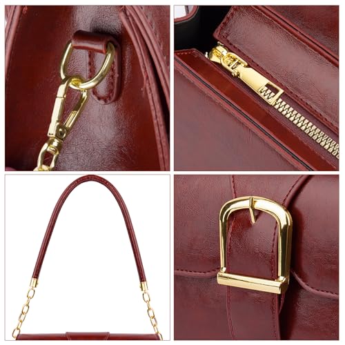 Image of Shoulder Bag for Women, Faux Leather Women's Shoulder Handbags, Fashionable Tote Purses for Women