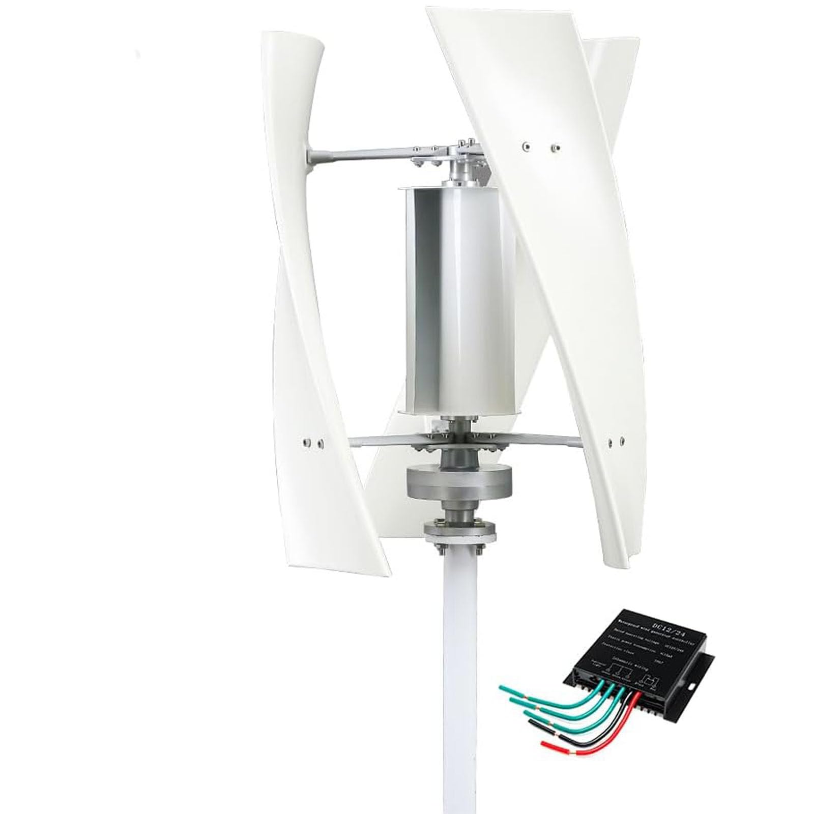 Generatore di turbina eolica verticale per casa, fattoria, marina, camper, con MPPT e basso rumore, 1500W 12V/24V