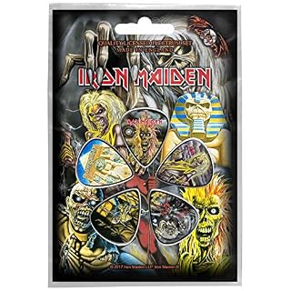 Iron Maiden Lot de 5 médiators officiels pour guitare Taille unique - Les Beatles, Paul McCartney, John Lennon, RIngo Starr, George Harrison