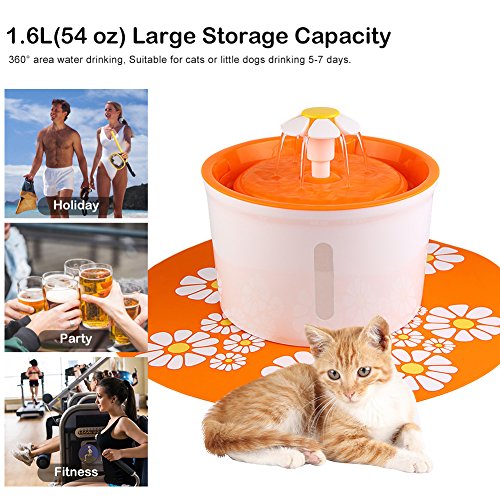 Fuente automática para agua de mascotas 1.6 L miniatura 3