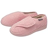 Dunlop Ladies Rip Tape Fastening Slippers - Pink - UK 5
