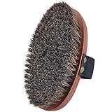 YIOYOODA Dry Brushing Body Brush, Exfoliating Body Scrubber Natural Horsehair Bath Brushes Wooden Handle for Shower, Skin Exfoliation, Cellulite and Lymphatic Improvement Gift