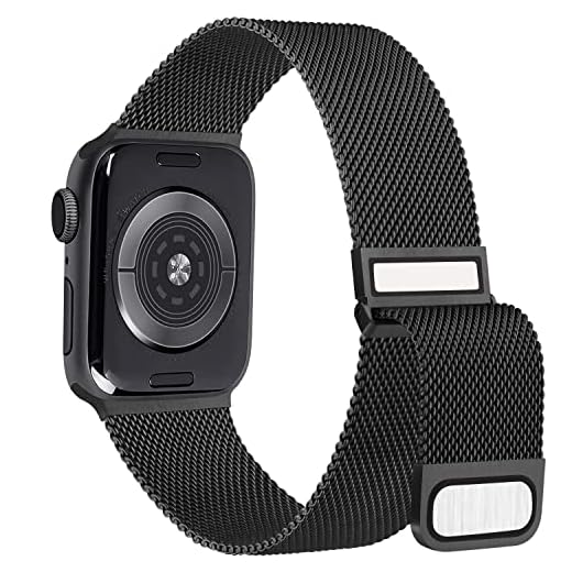 Hanama Correia compatível com Apple Watch correia 38 mm 40 mm 41 mm 42 mm 44 mm 45 mm 49 mm, pulseiras de substituição de metal de aço inoxidável clássico para iWatch Series SE 8 7 6 5 4 3 2 1 (preto)