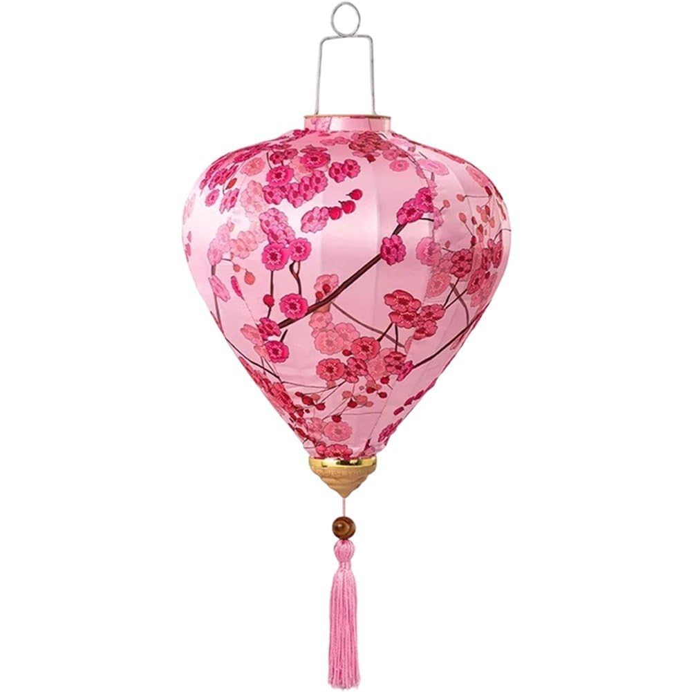 Luxylei Traditional Oval Silk Lanterns Oriental Chinese Japanese Hanging Lanterns for Outdoor Wedding Party Garden Home Festival Decor