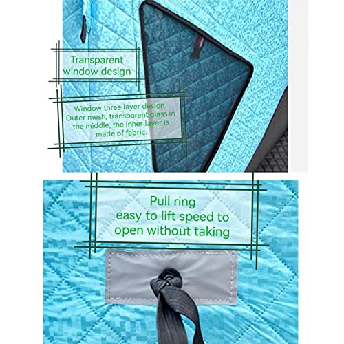 Whyunm26 4 Layers Thick Winter Fishing Shelter Cotton Warm Outdoor Windproof And Waterproof Camping Equipment Automatic Ice Fishing Tent With Pegs,White,2Person #TOP4